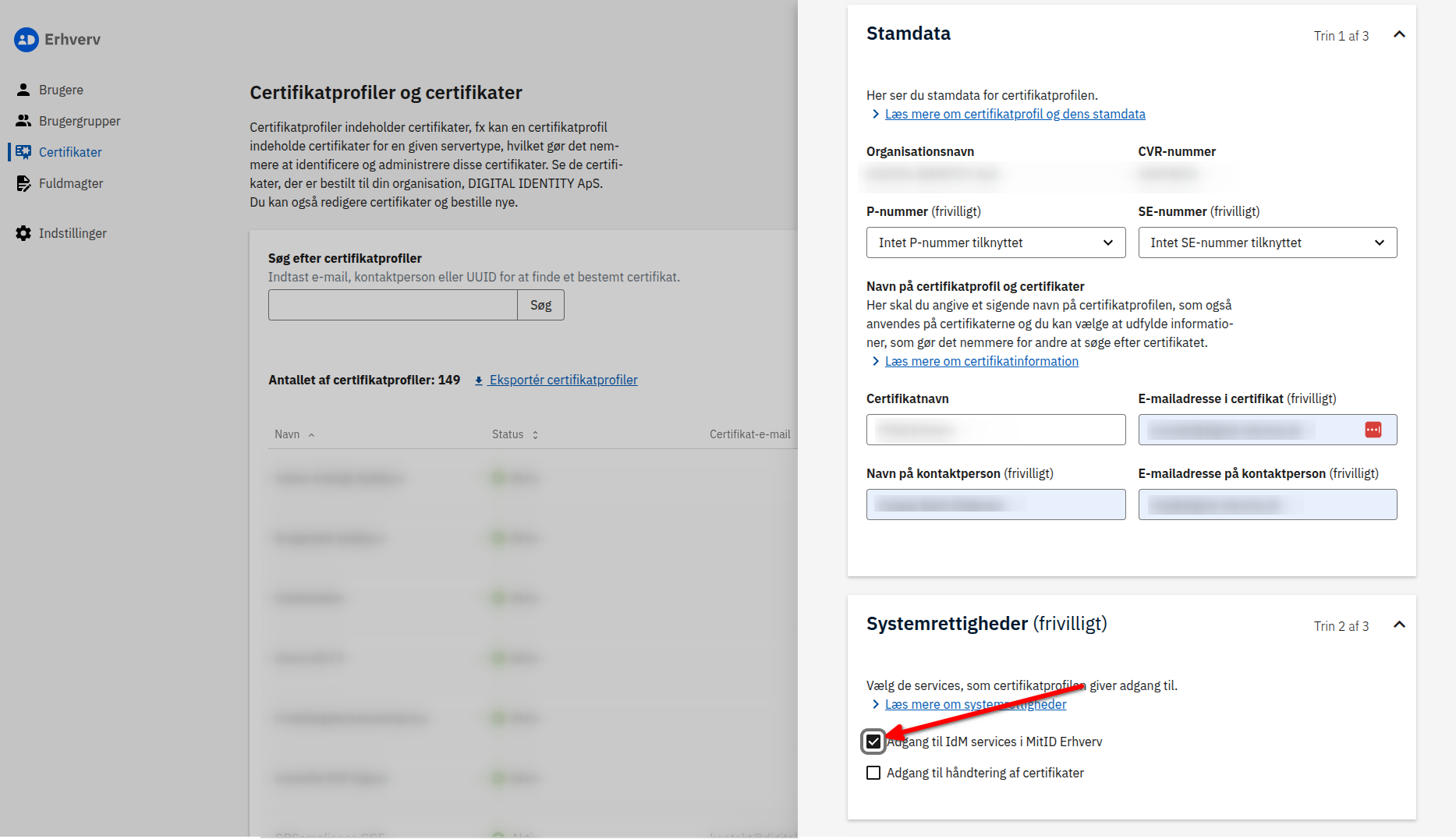 MitId certificate order